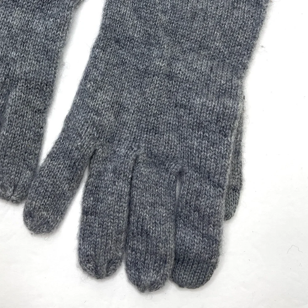 PHENIX 100% Cashmere NEW Knit Gloves Gray NEW